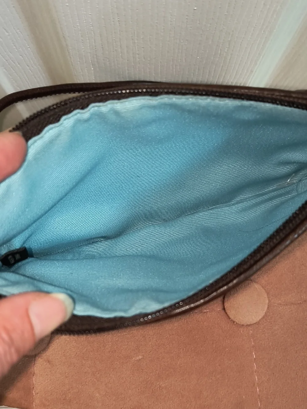 Vintage Coach Brown Suede Wristlet - Picture 7 of 7